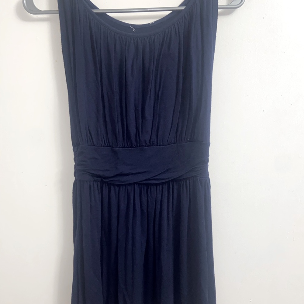 Simple dark blue summer dress